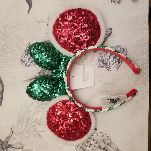 NWT Disney Parks Minnie Mouse Christmas Ears - Picture 3 of 6